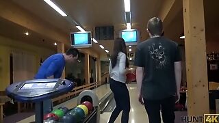 Hunter Goes Wild For Cash In Bowling Alley - Point Of View Reality Porno